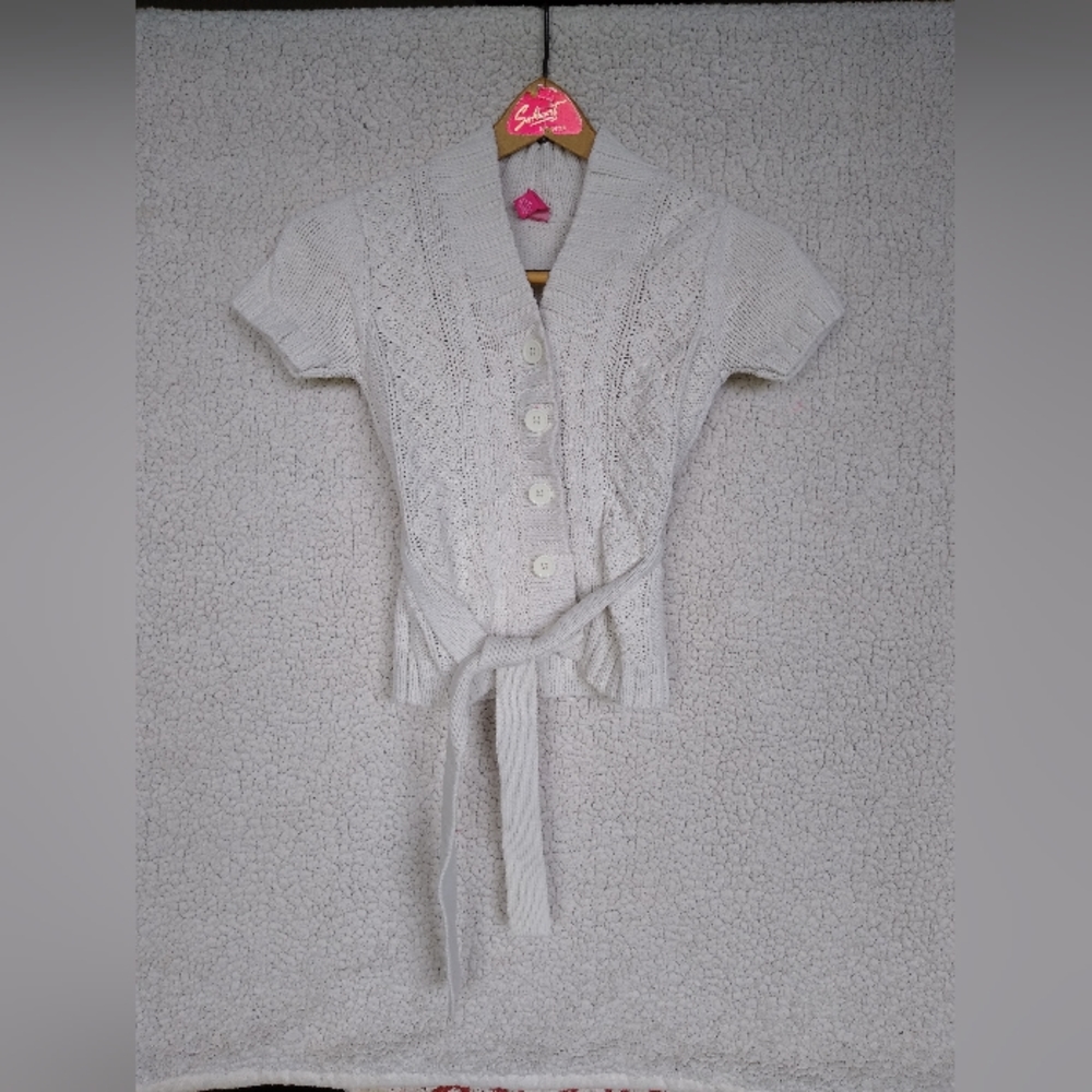 JK Girls knitted front button sweater
